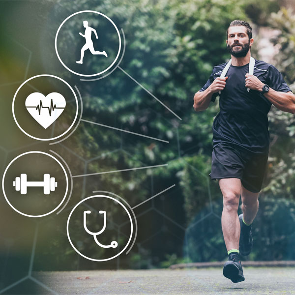 Runner on an outdoor path during a training session